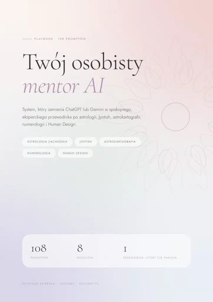 Przewodnik duchowy AI — 108 promptów do analiz duchowych — okładka