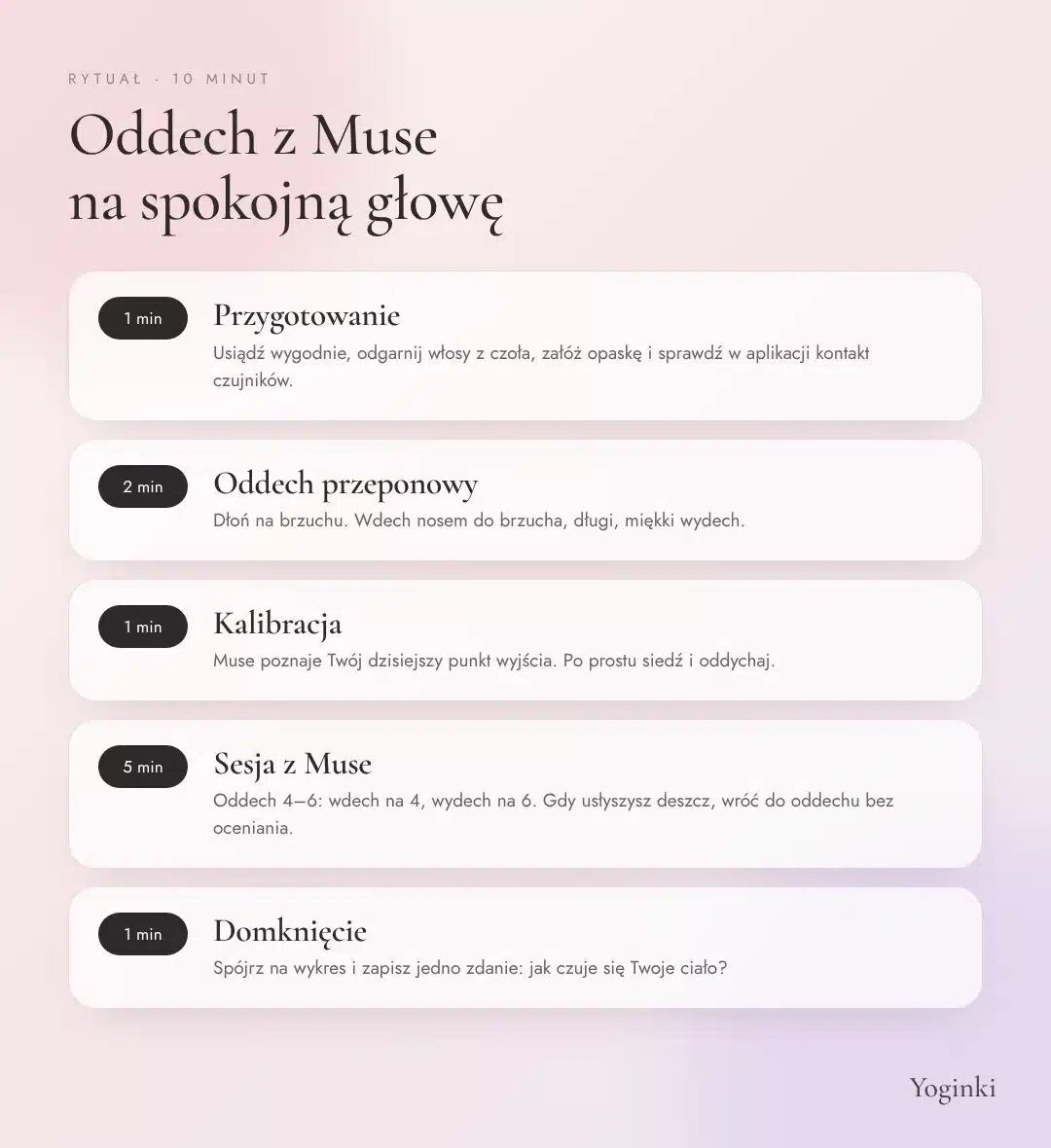 Rytuał 10 minut: oddech przeponowy i sesja medytacji z opaską Muse krok po kroku
